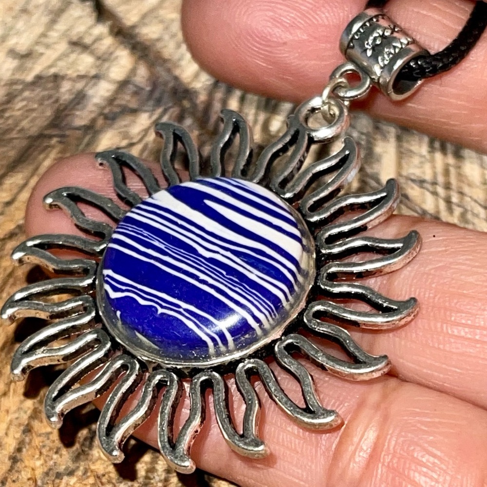 Sunshine Rainbow Calsilica Pendant 2”